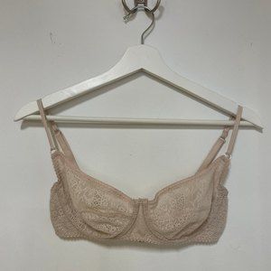 Free People Lace Underwire Bra Beige 32DD